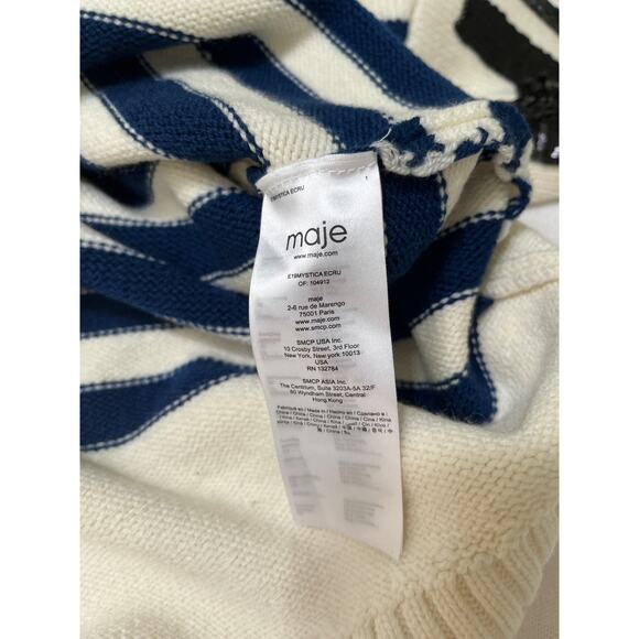 Maje Mystica Striped & Sequined Resort Sweater Size 0 - Picture 6 of 14